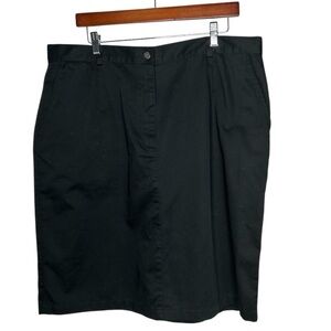 New Ll Bean Women’s Bayside Short Career Casual Black Skirt Size 20 BNWT